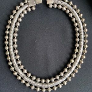 Silver and Brass Beaded Necklace